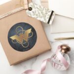 Wonder Woman Gold Symbol Over Lasso Classic Round Sticker