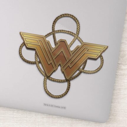 Wonder Woman Gold Symbol Over Lasso Sticker