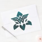 Wonder Woman Grunge Logo Square Sticker