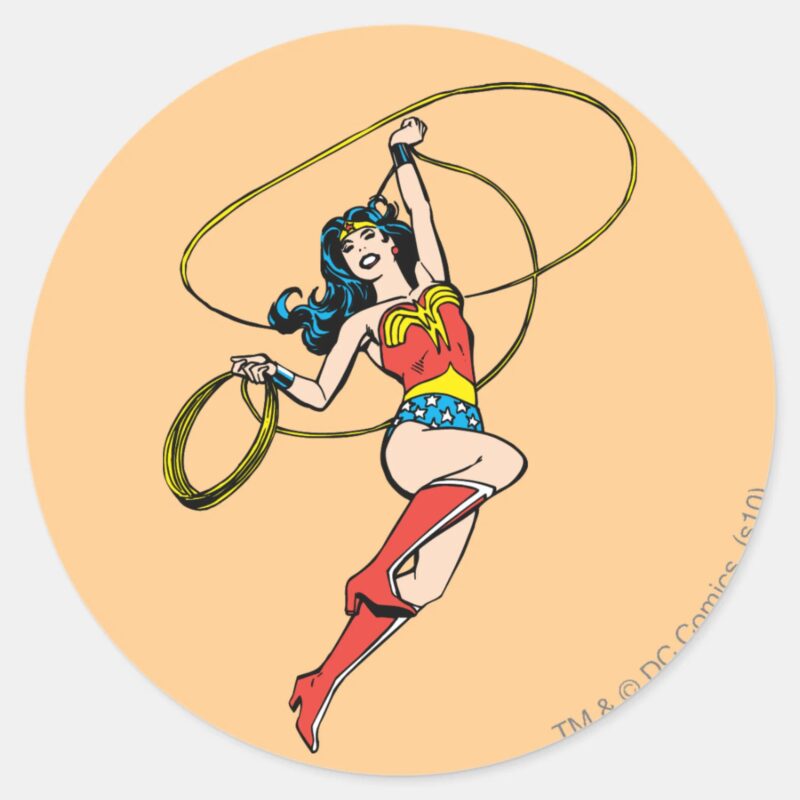 Wonder Woman Lasso Of Truth Classic Round Sticker