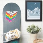 Wonder Woman Layered Rainbow Logo Sticker