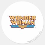 Wonder Woman Logo 2 Classic Round Sticker