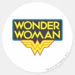 Wonder Woman Logo 3 Classic Round Sticker