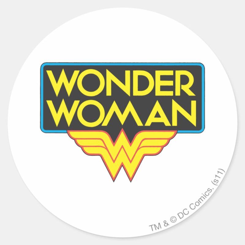 Wonder Woman Logo 3 Classic Round Sticker