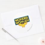 Wonder Woman Logo 3 Classic Round Sticker