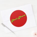 Wonder Woman Name Classic Round Sticker
