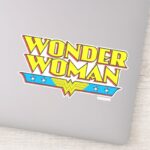 Wonder Woman Name And Logo Sticker