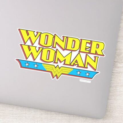 Wonder Woman Name And Logo Sticker