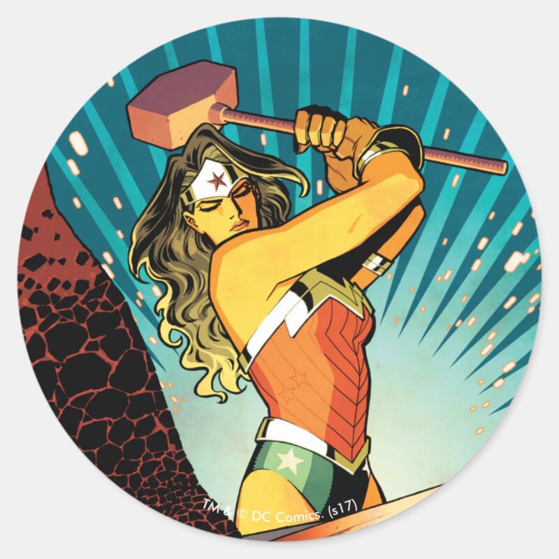 Wonder Woman New 52 Comic Cover 7 Classic Round Sticker
