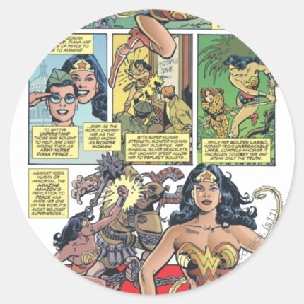 Wonder Woman Princess Diana Classic Round Sticker