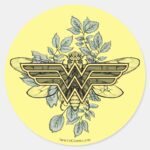 Wonder Woman Queen Bee Logo Classic Round Sticker
