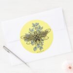 Wonder Woman Queen Bee Logo Classic Round Sticker