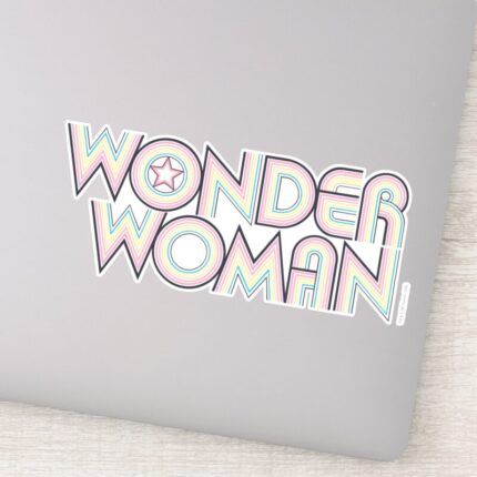 Wonder Woman Rainbow Logo Sticker