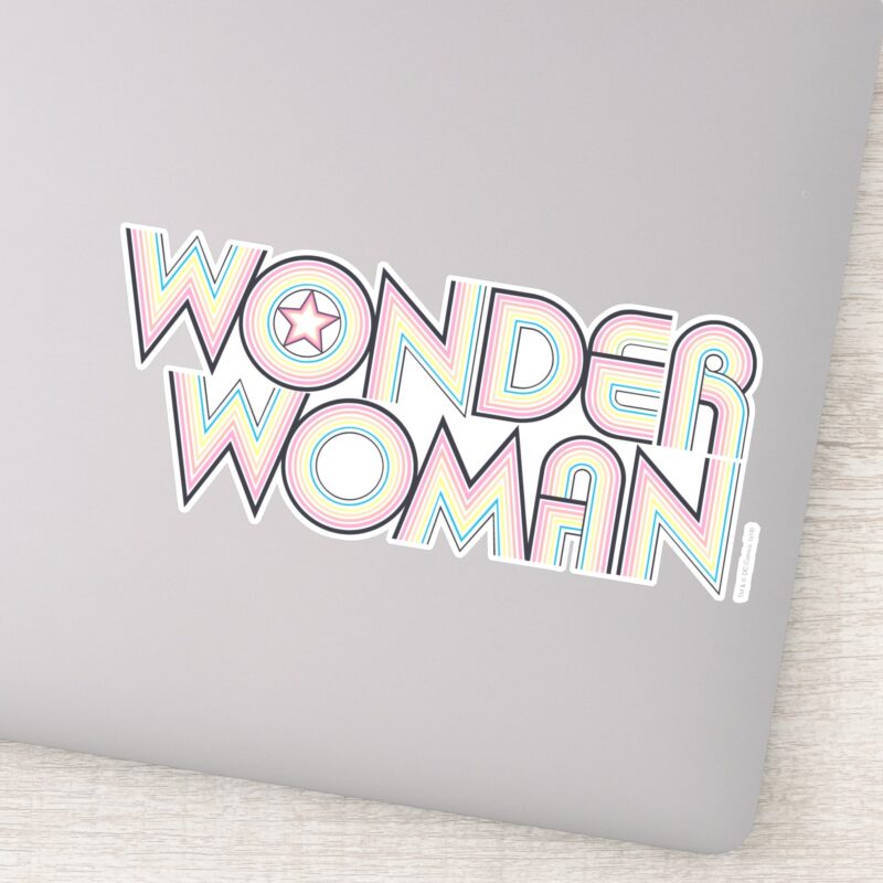Wonder Woman Rainbow Logo Sticker