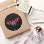 Wonder Woman Red Blue Gradient Logo Classic Round Sticker