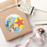 Wonder Woman Red Star Classic Round Sticker