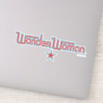 Wonder Woman Red And Blue Star Logo Sticker