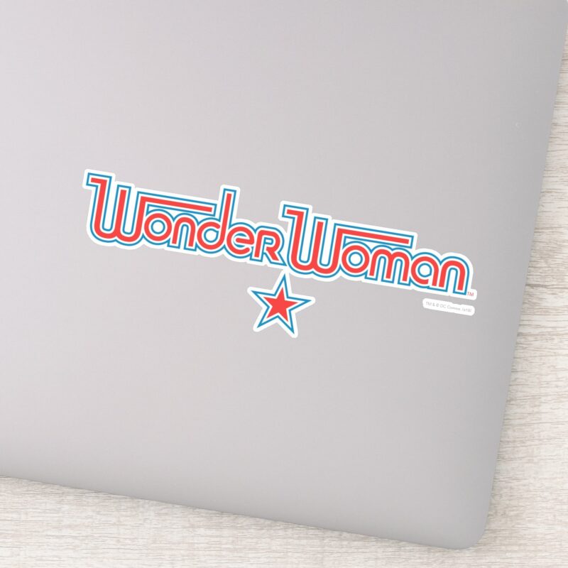 Wonder Woman Red And Blue Star Logo Sticker