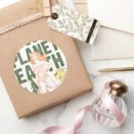 Wonder Woman Save Planet Earth Classic Round Sticker