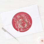 Wonder Woman Silver Classic Round Sticker