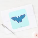 Wonder Woman Spray Paint Logo Square Sticker