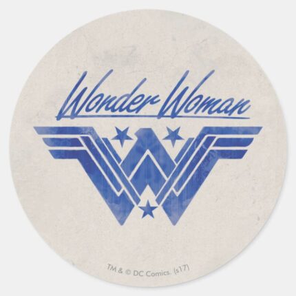 Wonder Woman Stacked Stars Symbol Classic Round Sticker