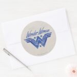 Wonder Woman Stacked Stars Symbol Classic Round Sticker