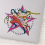 Wonder Woman Star Background Sticker