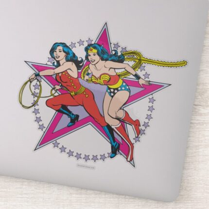 Wonder Woman Star Background Sticker