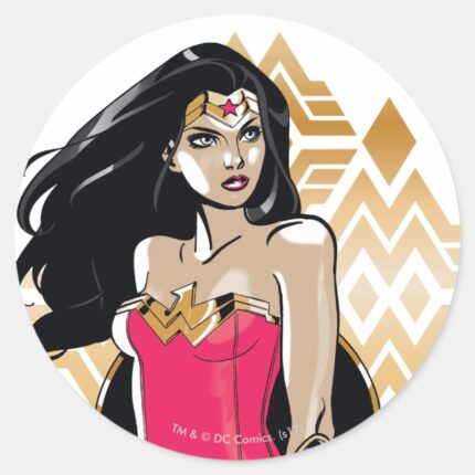 Wonder Woman Strength Classic Round Sticker