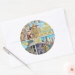 Wonder Woman Themyscira Classic Round Sticker