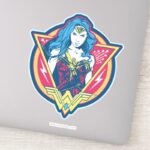 Wonder Woman Tri Color Graphic Template Sticker