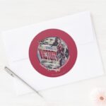Wonder Woman Upward To Victory Classic Round Sticker