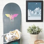 Wonder Woman Yellow Pink Halftone Gradient Logo Sticker