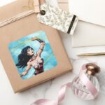 Wonder Woman Lasso Of Truth Square Sticker