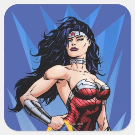 Wonder Woman Sword Square Sticker