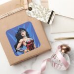 Wonder Woman Sword Square Sticker