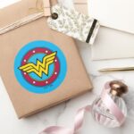 Wonder Woman Circle Stars Logo Classic Round Sticker