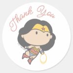 Wonder Woman New Baby Coming Soon Classic Round Sticker