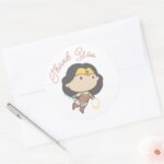 Wonder Woman New Baby Coming Soon Classic Round Sticker
