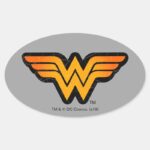 Wonder Woman Seasonally Inspired Logo Oval Sticker