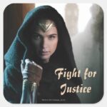 Wonder Woman In Cloak Square Sticker