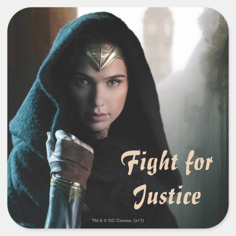 Wonder Woman In Cloak Square Sticker