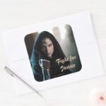 Wonder Woman In Cloak Square Sticker
