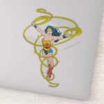 Wonder Woman In Lasso Sticker