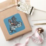 Wonder Woman On Horse Comic Art Square Sticker