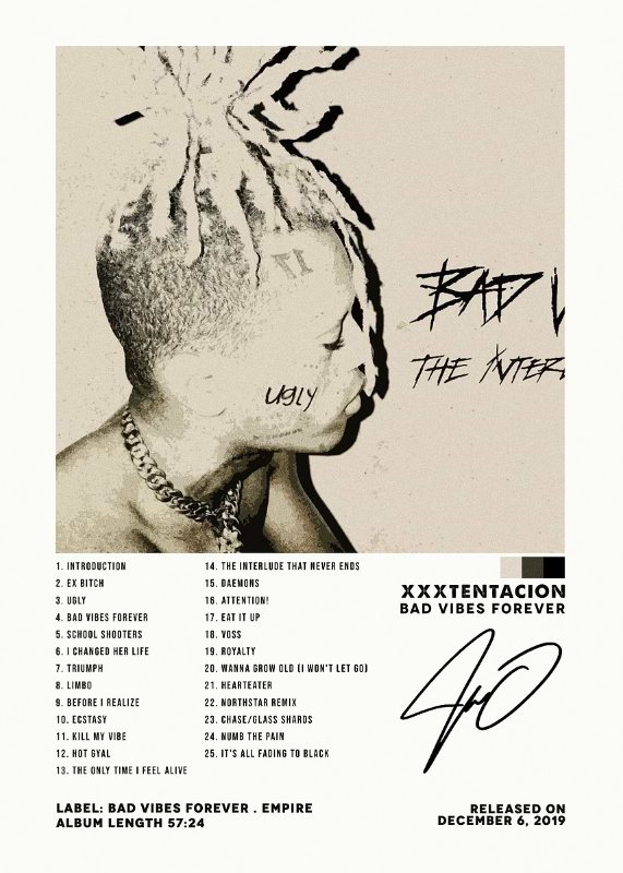 XXXTentacion Music Poster