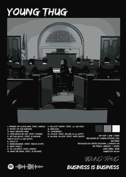 Young Thug Business Is Business Music Poster