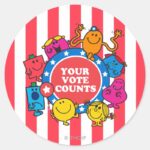 Your Vote Counts Classic Round Sticker
