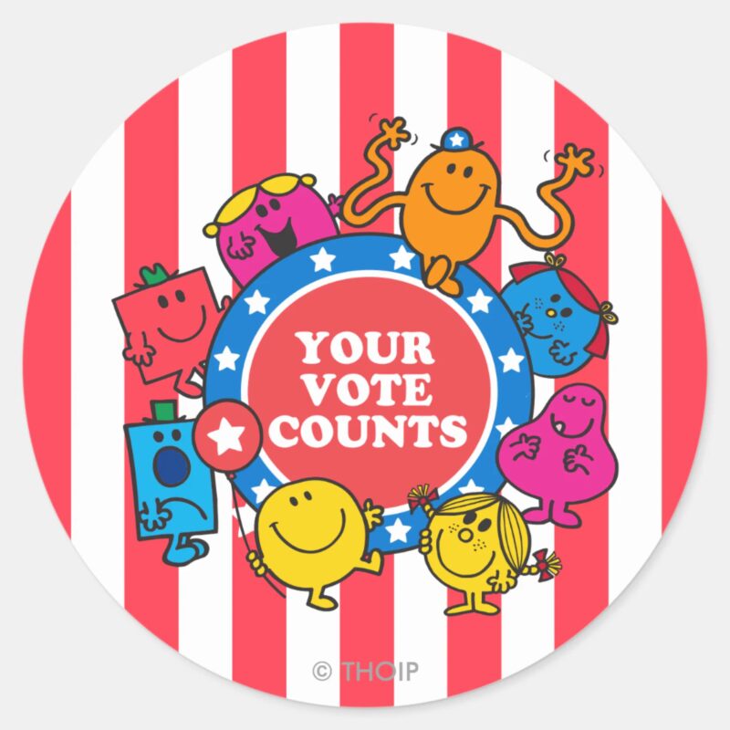 Your Vote Counts Classic Round Sticker Your Vote Counts Classic Round Sticker